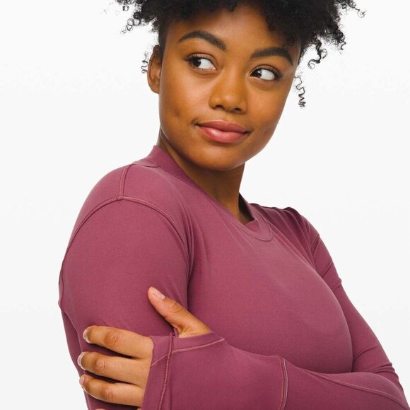 Lululemon Close to Crossing Long Sleeve *Rulu Plumful- Size Small - Picture 4 of 12